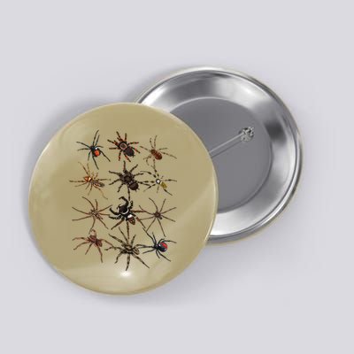 Cool Spider For Women Arachnid Spooky Scary Halloween Button