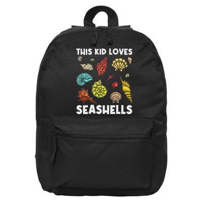 Cute Seashell For Seashell Collector Collecting 16 in Basic Backpack