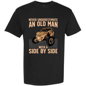 Cool SXS For Grandpa Dad Offroad UTV ATV SideBySide Garment-Dyed Heavyweight T-Shirt