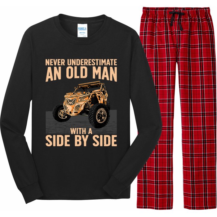 Cool SXS For Grandpa Dad Offroad UTV ATV SideBySide Long Sleeve Pajama Set