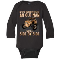 Cool SXS For Grandpa Dad Offroad UTV ATV SideBySide Baby Long Sleeve Bodysuit