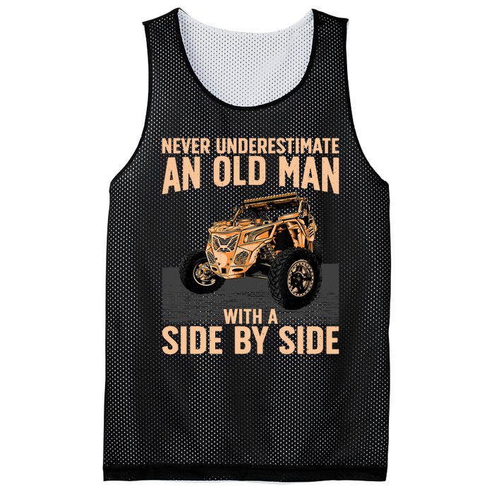 Cool SXS For Grandpa Dad Offroad UTV ATV SideBySide Mesh Reversible Basketball Jersey Tank