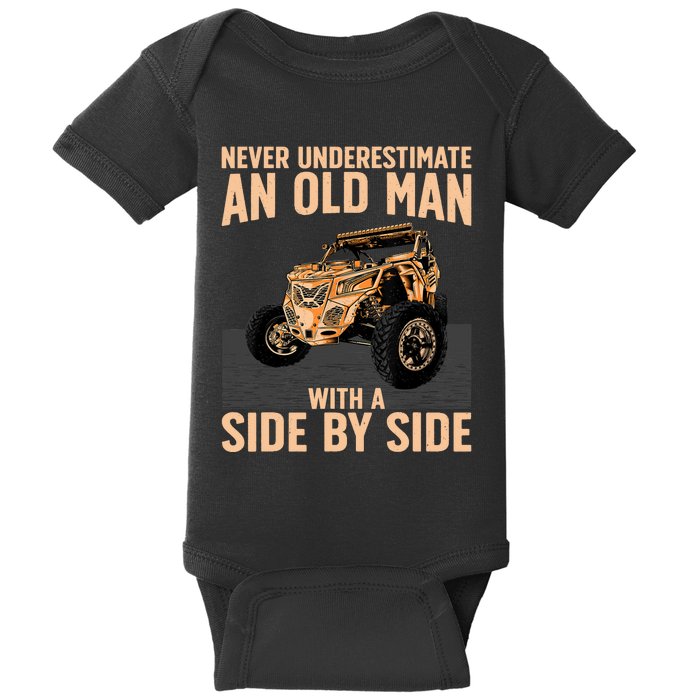 Cool SXS For Grandpa Dad Offroad UTV ATV SideBySide Baby Bodysuit