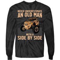 Cool SXS For Grandpa Dad Offroad UTV ATV SideBySide Tie-Dye Long Sleeve Shirt