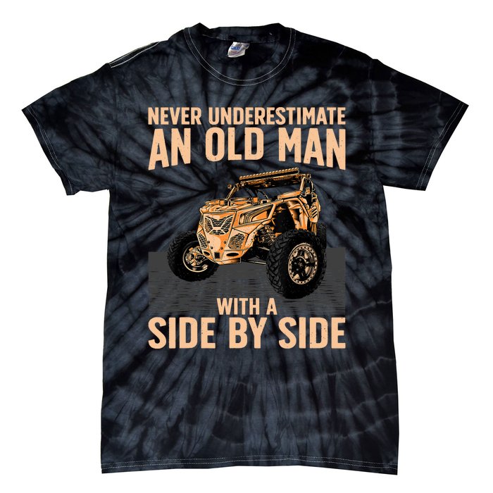 Cool SXS For Grandpa Dad Offroad UTV ATV SideBySide Tie-Dye T-Shirt