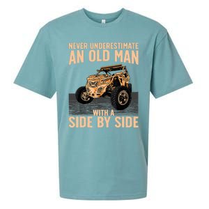 Cool SXS For Grandpa Dad Offroad UTV ATV SideBySide Sueded Cloud Jersey T-Shirt