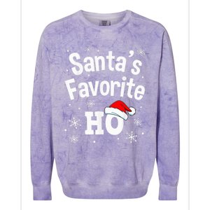 Christmas Santa's Favorite Ho Shirt, Adult Naughty Pajama Colorblast Crewneck Sweatshirt