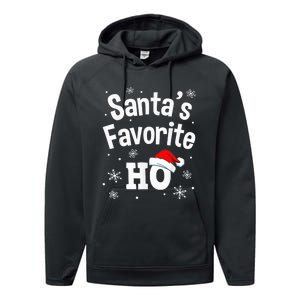 Christmas Santa's Favorite Ho Shirt, Adult Naughty Pajama Performance Fleece Hoodie