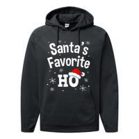 Christmas Santa's Favorite Ho Shirt, Adult Naughty Pajama Performance Fleece Hoodie