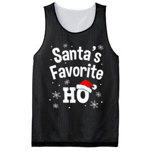 Christmas Santa's Favorite Ho Shirt, Adult Naughty Pajama Mesh Reversible Basketball Jersey Tank