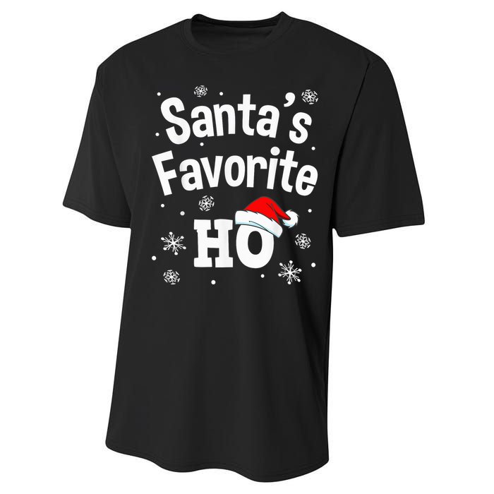 Christmas Santa's Favorite Ho Shirt, Adult Naughty Pajama Performance Sprint T-Shirt