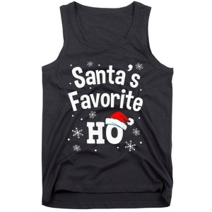 Christmas Santa's Favorite Ho Shirt, Adult Naughty Pajama Tank Top