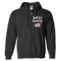 Christmas Santa's Favorite Ho Shirt, Adult Naughty Pajama Full Zip Hoodie