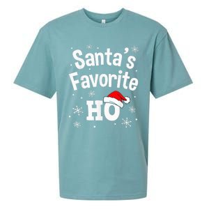 Christmas Santa's Favorite Ho Shirt, Adult Naughty Pajama Sueded Cloud Jersey T-Shirt