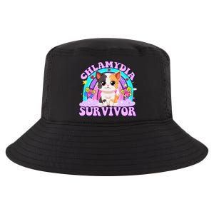 Chlamydia Survivor Funny Cat Sarcastic Inappropriate Cool Comfort Performance Bucket Hat