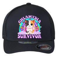 Chlamydia Survivor Funny Cat Sarcastic Inappropriate Flexfit Unipanel Trucker Cap