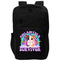 Chlamydia Survivor Funny Cat Sarcastic Inappropriate Impact Tech Backpack