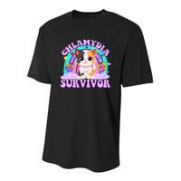 Chlamydia Survivor Funny Cat Sarcastic Inappropriate Youth Performance Sprint T-Shirt