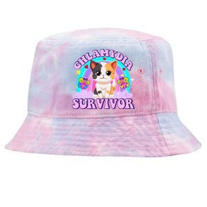 Chlamydia Survivor Funny Cat Sarcastic Inappropriate Tie-Dyed Bucket Hat