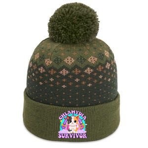 Chlamydia Survivor Funny Cat Sarcastic Inappropriate The Baniff Cuffed Pom Beanie