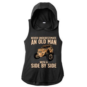 Cool SXS For Grandpa Dad Offroad UTV ATV SideBySide Ladies PosiCharge Tri-Blend Wicking Draft Hoodie Tank