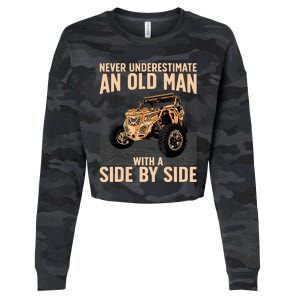 Cool SXS For Grandpa Dad Offroad UTV ATV SideBySide Cropped Pullover Crew