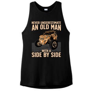 Cool SXS For Grandpa Dad Offroad UTV ATV SideBySide Ladies PosiCharge Tri-Blend Wicking Tank