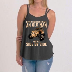 Cool SXS For Grandpa Dad Offroad UTV ATV SideBySide Women's Strappy Tank