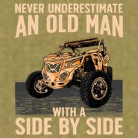 Cool SXS For Grandpa Dad Offroad UTV ATV SideBySide Garment-Dyed Women's Muscle Tee