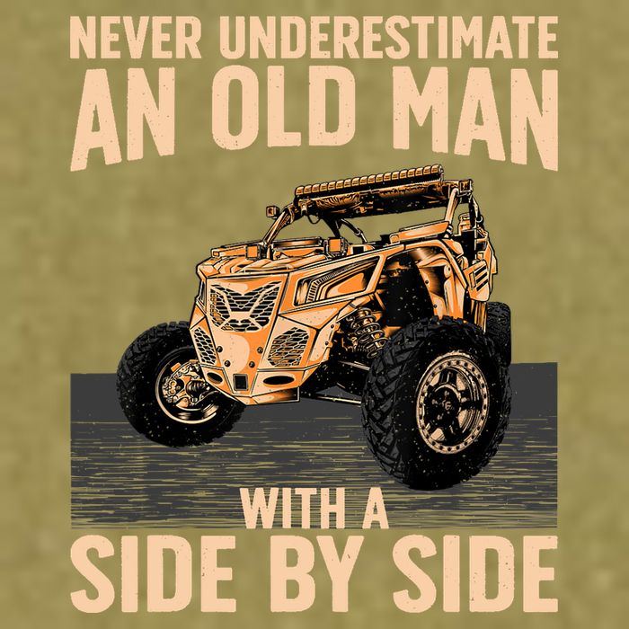 Cool SXS For Grandpa Dad Offroad UTV ATV SideBySide Garment-Dyed Women's Muscle Tee