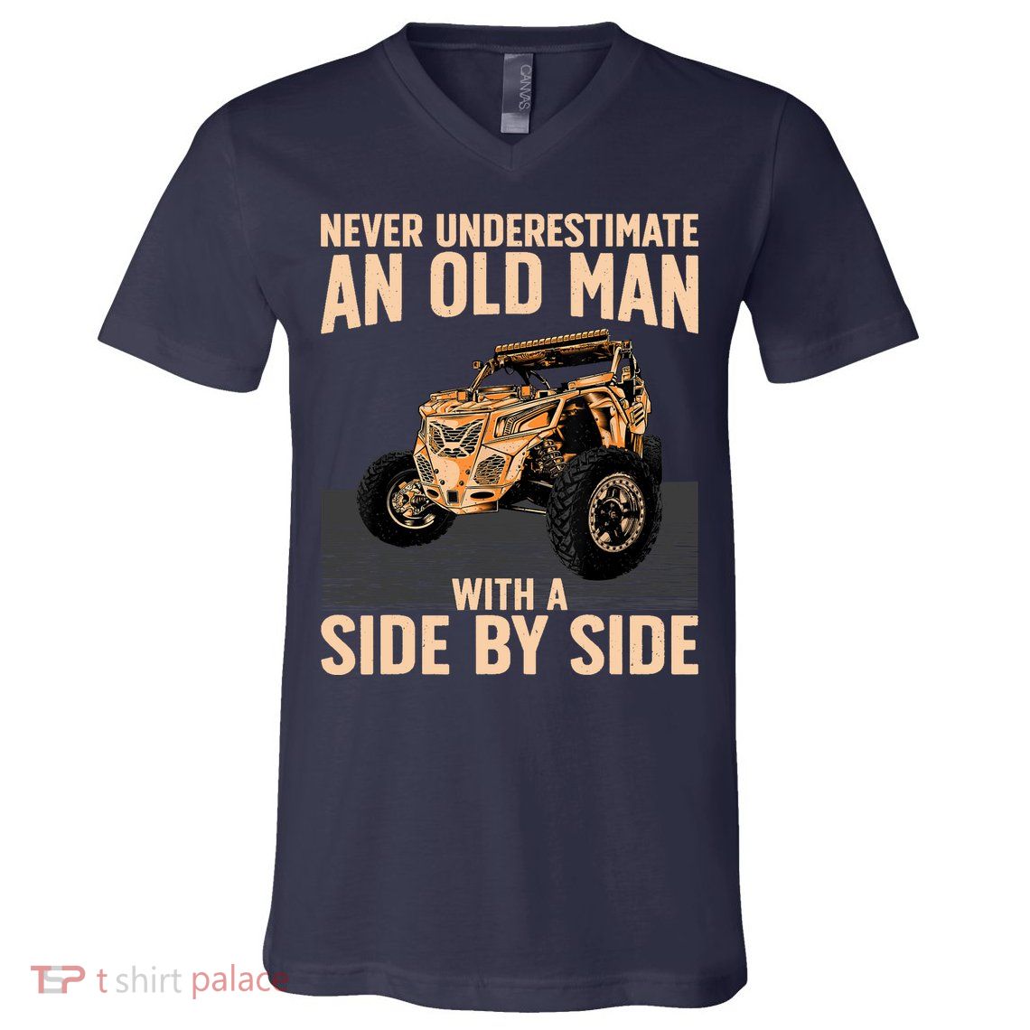Cool SXS For Grandpa Dad Offroad UTV ATV SideBySide V-Neck T-Shirt