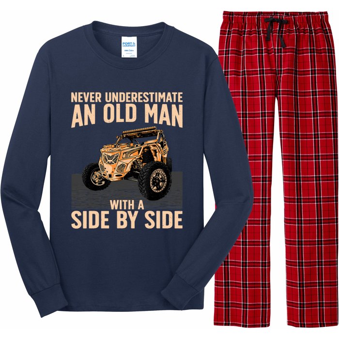 Cool SXS For Grandpa Dad Offroad UTV ATV SideBySide Long Sleeve Pajama Set