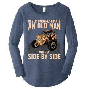 Cool SXS For Grandpa Dad Offroad UTV ATV SideBySide Women's Perfect Tri Tunic Long Sleeve Shirt