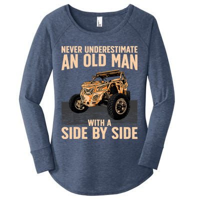 Cool SXS For Grandpa Dad Offroad UTV ATV SideBySide Women's Perfect Tri Tunic Long Sleeve Shirt