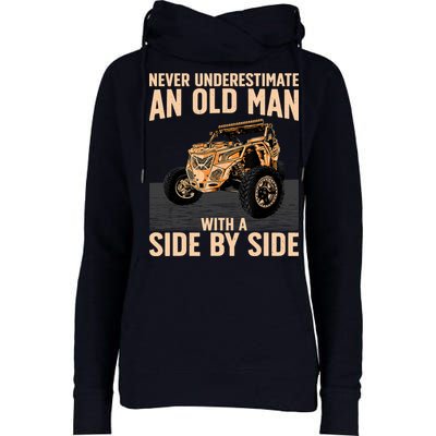 Cool SXS For Grandpa Dad Offroad UTV ATV SideBySide Womens Funnel Neck Pullover Hood