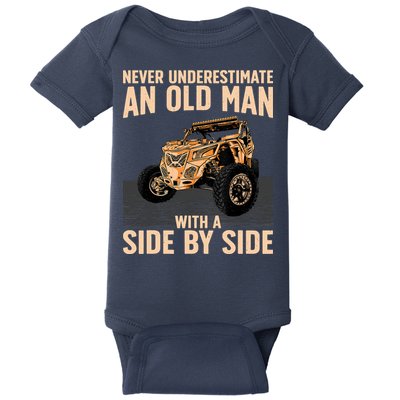 Cool SXS For Grandpa Dad Offroad UTV ATV SideBySide Baby Bodysuit
