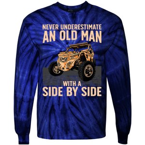 Cool SXS For Grandpa Dad Offroad UTV ATV SideBySide Tie-Dye Long Sleeve Shirt