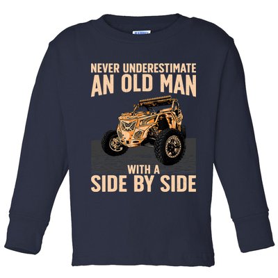 Cool SXS For Grandpa Dad Offroad UTV ATV SideBySide Toddler Long Sleeve Shirt
