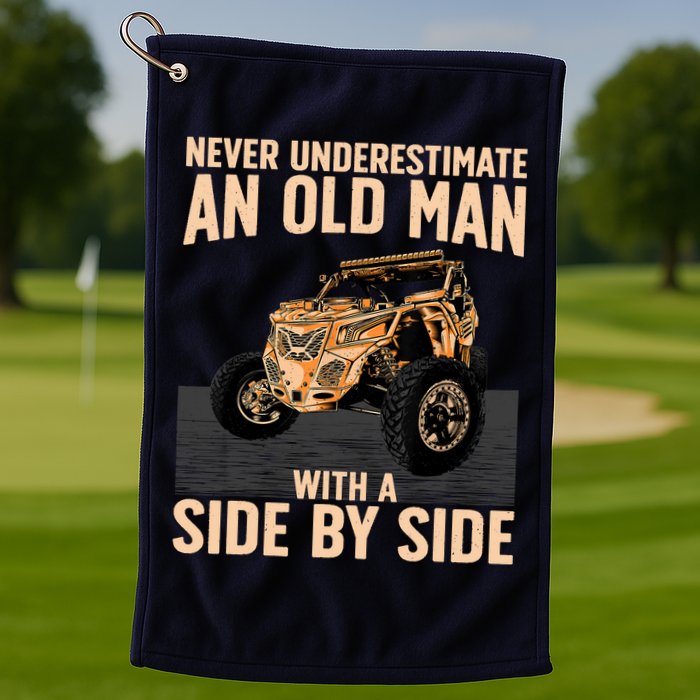 Cool SXS For Grandpa Dad Offroad UTV ATV SideBySide Golf Towel
