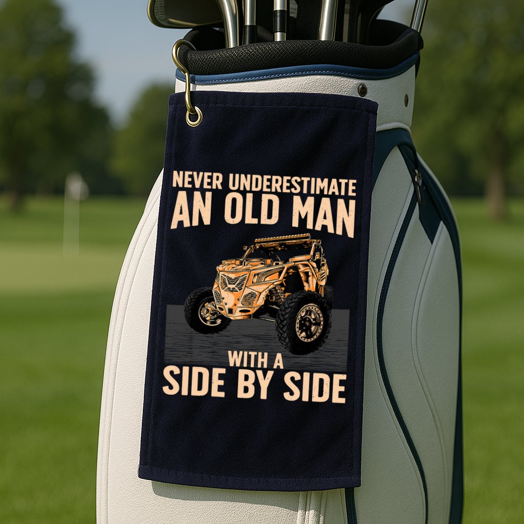 Cool SXS For Grandpa Dad Offroad UTV ATV SideBySide Golf Towel