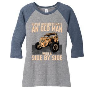 Cool SXS For Grandpa Dad Offroad UTV ATV SideBySide Women's Tri-Blend 3/4-Sleeve Raglan Shirt