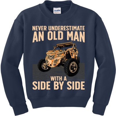 Cool SXS For Grandpa Dad Offroad UTV ATV SideBySide Kids Sweatshirt