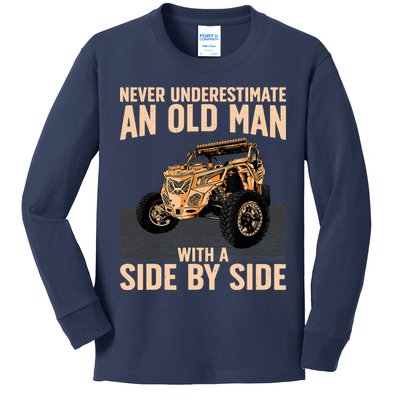 Cool SXS For Grandpa Dad Offroad UTV ATV SideBySide Kids Long Sleeve Shirt