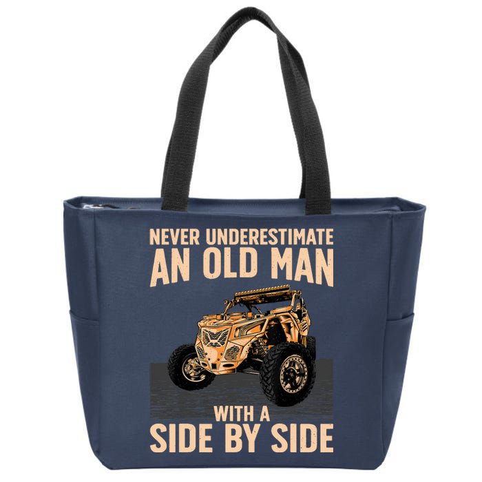 Cool SXS For Grandpa Dad Offroad UTV ATV SideBySide Zip Tote Bag