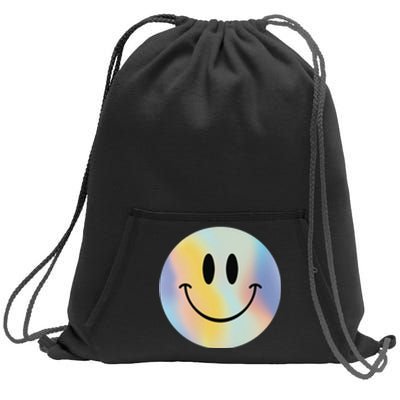 Colorful Smiley Face Sweatshirt Cinch Pack Bag