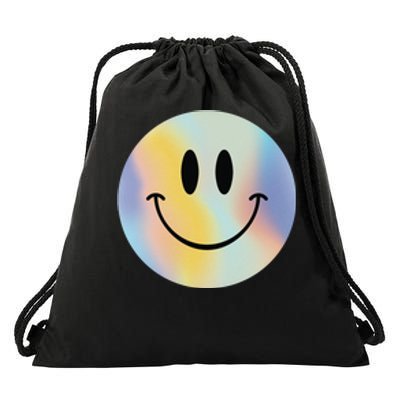 Colorful Smiley Face Drawstring Bag