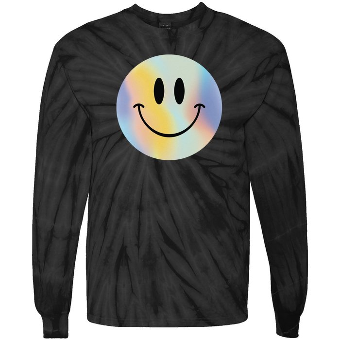 Colorful Smiley Face Tie-Dye Long Sleeve Shirt