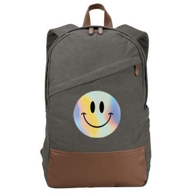 Colorful Smiley Face Cotton Canvas Backpack