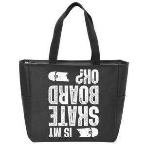 Cool Skateboard For Women Skateboarder Skateboarding Zip Tote Bag