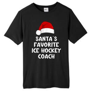 Christmas Santas Favorite Ice Hockey Coach Funny Xmas Pajama Tall Fusion ChromaSoft Performance T-Shirt